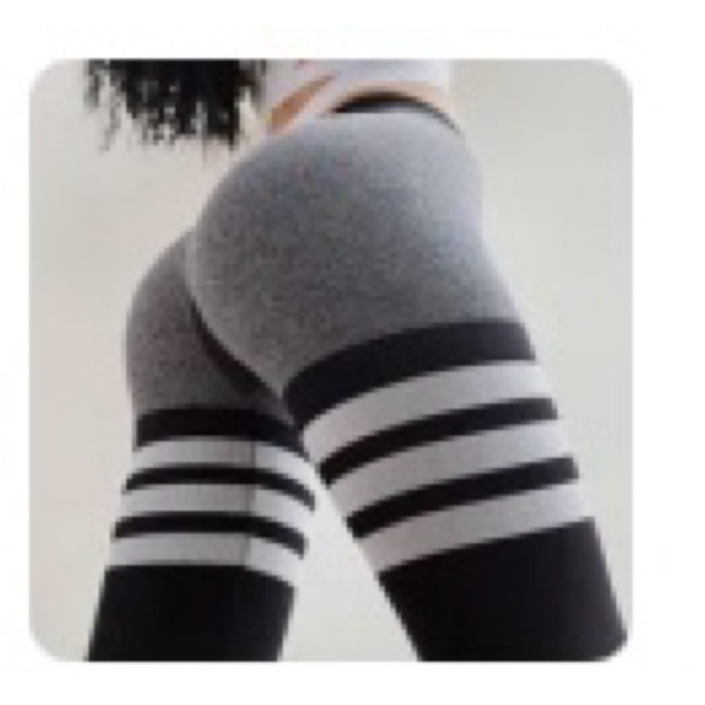 Women’s Leggings with stripped thigh design OS Bombshell Sportswear Inspired